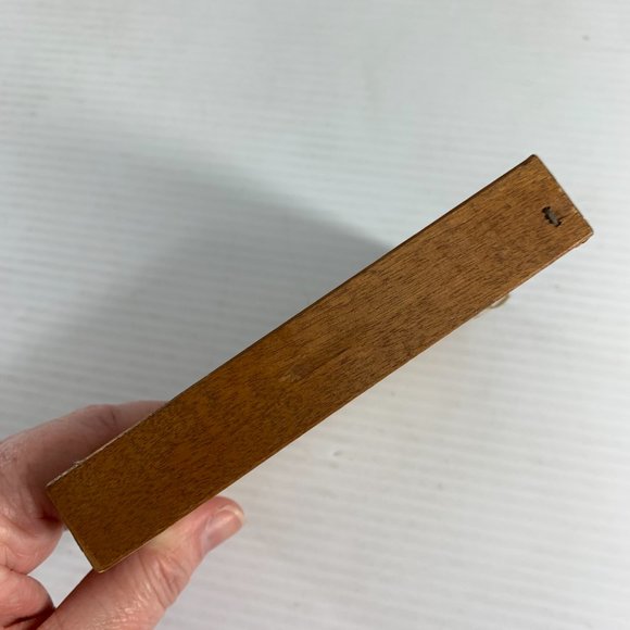 Vintage Miniature Donald Art Co Dutch Windmill Print 4.75" Square Wood Frame - Picture 5 of 6